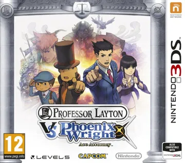 Professor Layton vs Phoenix Wright - Ace Attorney (Europe) (En,Fr,De,Nl) box cover front